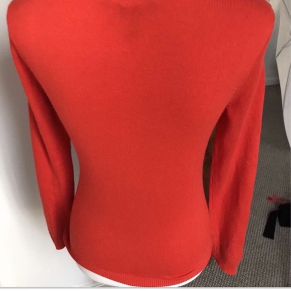 Ralph Lauren Silk Cashmere Orange Crew Neck Sweater Size S Excellent Condition - Picture 3 of 8